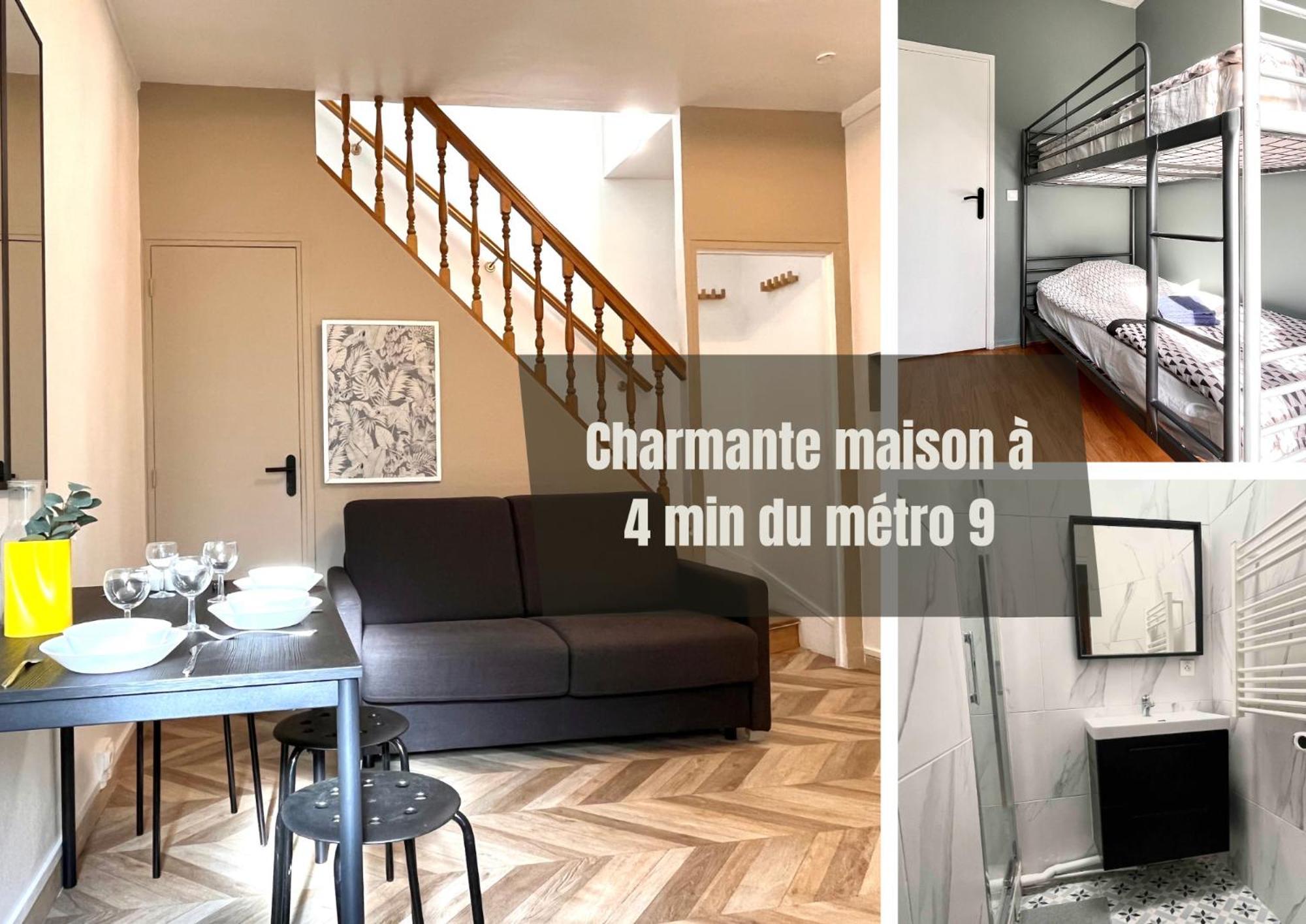 #2 Charmante Maison A 4 Min Metro 9 Баньоле Экстерьер фото